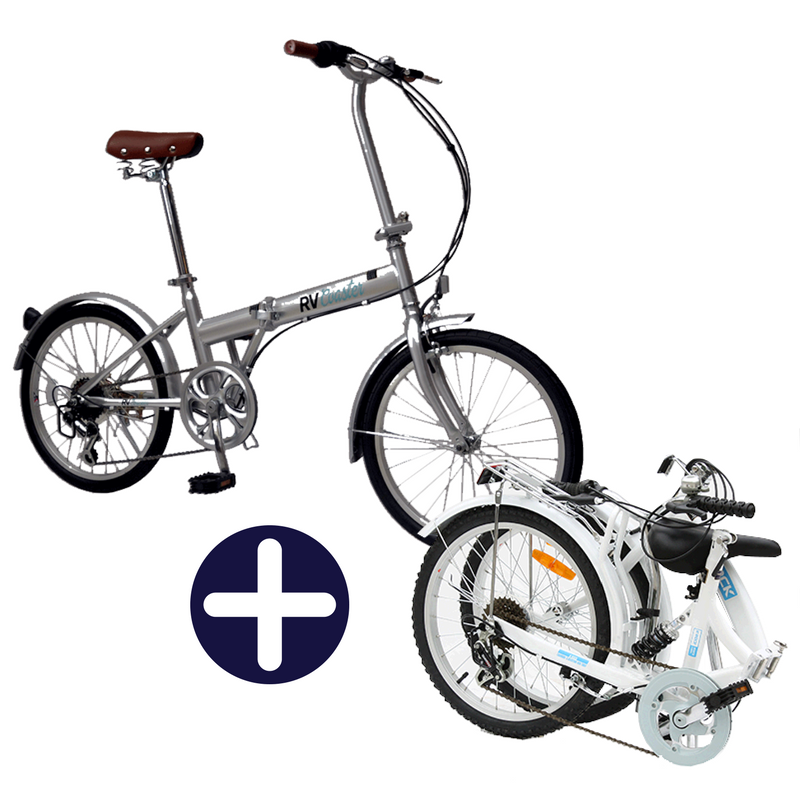 RV Coaster 20 Inch Folding Bike 2 X Bikes Caravan RV Camping   FoldingBike 2 