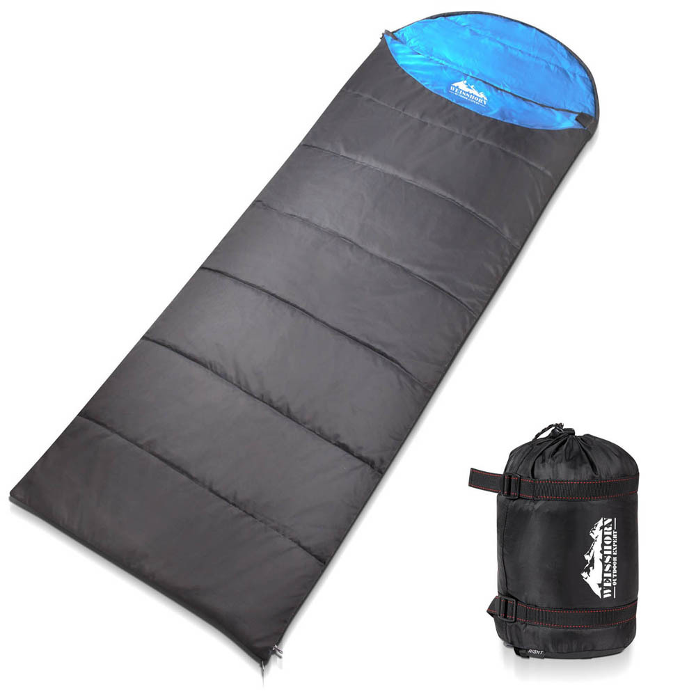 Single Thermal Micro Compact Sleeping Bag - Blue & GreyFor Sale