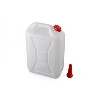 PVC JERRY CAN 20L W/BUNG WHITE 