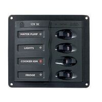 CIRCUIT BREAKER PANEL BEP 12V 4 SWITCH 20 AMP