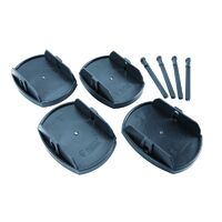 FIAMMA SUPPORT PLATES - LEGS BOX OF 4 BLACK