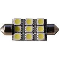 LED FESTOON 9 LEDs 39mm 12 VOLT COOL WHITE    313814