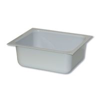 BASIN RECTANGULAR 330 X 285MM *ACRYLIC 42MM WASTE HOLE