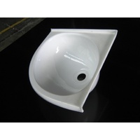 BASIN ACRYLIC CORNER 279X279MM *42MM WASTE HOLE