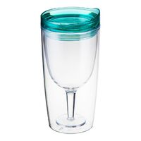 TRAVINO WINE TUMBLER SEAFOAM GREEN