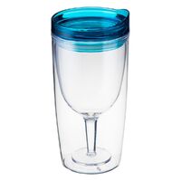 TRAVINO WINE TUMBLER BLUE