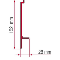 Fiamma "T" Brackets for F45 Awning. 02437-01-