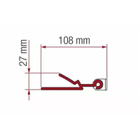 Fiamma Awn Short Roof Install Bracket "C" (1pc). 02097-01