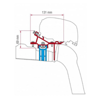 Fiamma F65 Kit VW Crafter with Roof Rail After 2017. 98655Z036