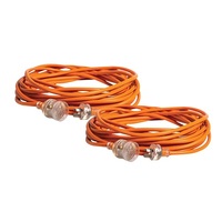 Aussie Traveller 15Amp Extension Lead 20m, 2 Pack