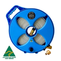 Flat-Out 12.5m Drinking Water Hose on Narrow Reel Electric Blue. M12NE