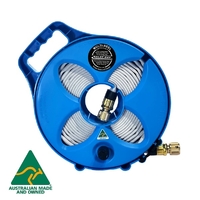 Flat-Out 7.5m Drinking Water Hose on Compact Reel Electric Blue. C7E