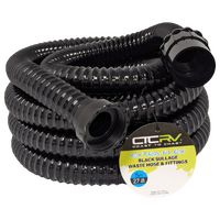 Coast RV 5m Roll Black Extra-Flex Sullage Waste Hose with 40mm Fittings, 27mm I.D.