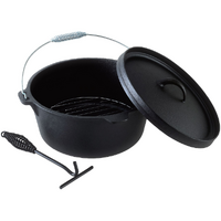 Wildtrak 9Qt 4 Piece Cast Iron Camp Oven Set