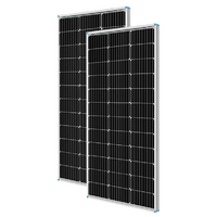 Renogy 2 x 100W 12V Monocrystalline Fixed Solar Panel, Compact Design