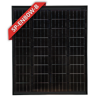 Enerdrive 80W Fixed Solar Panel, Black