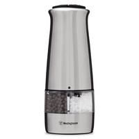 Westinghouse Electric Stainless Steel Salt and Pepper Mill 2 in 1