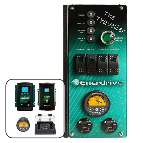 Enerdrive 4WD Canopy Traveller System with ePRO Plus Battery Monitor, Driver Side Installation